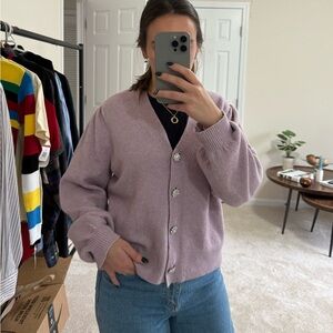 Lavender oversized cardigan from Loft #cardigan